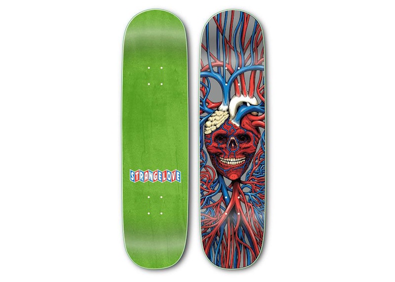 StrangeLove Heart Skull 8.5 Skateboard Deck