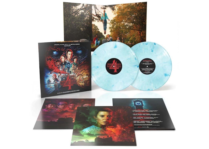 Stranger Things Season 4 Original Score Volume 1 Invada Records Exclusive 2XLP Vinyl Ice Blue Marble