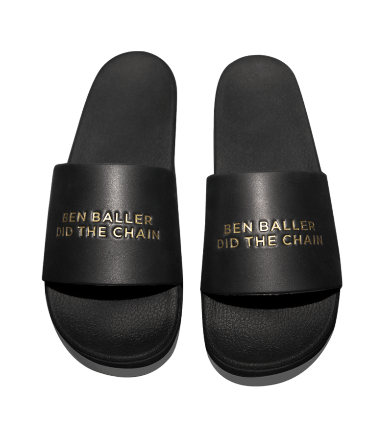 Straye "Ben Baller Did The Chain" Slide Black/Gold