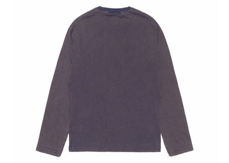 Stussy 2 Tone Cotton Mesh Crew Navy