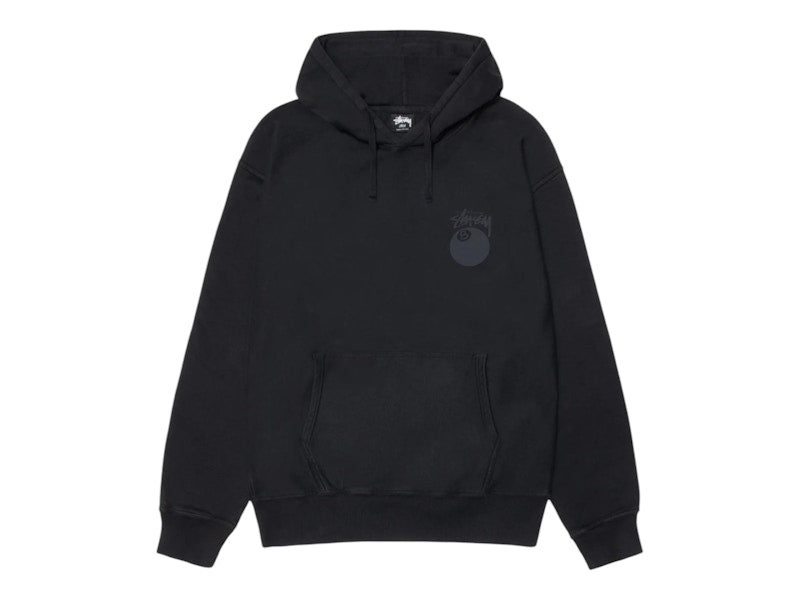 Stussy 8 Ball Pigment Dyed Hoodie Black