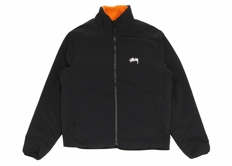 Stussy 8 Ball Sherpa Reversible Jacket Orange
