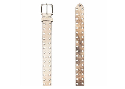Stussy 8 Ball Studded Belt Raw Cowhide Hair