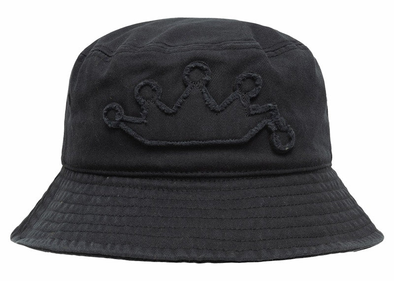 Stussy Applique Crown Bucket Hat Black