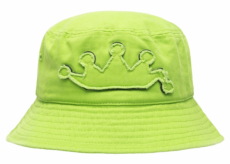Stussy Applique Crown Bucket Hat Lime