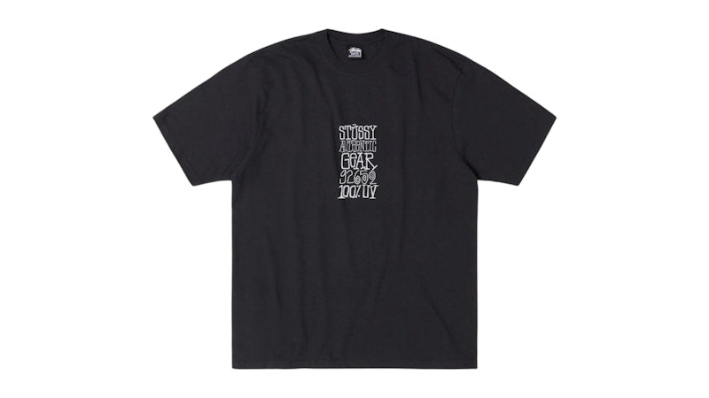 Stussy Authentic Gear Pigment Dyed Tee Faded Black
