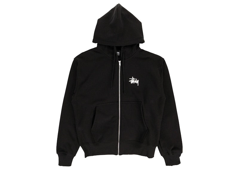 Stussy Basic Zip Hoodie Black