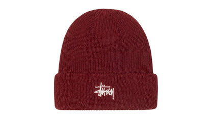 Stussy Basic Cuff Beanie Dark Red