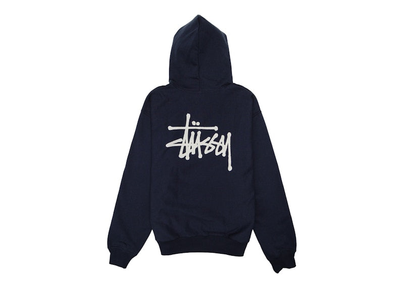 Stussy Basic Hoodie Navy/White