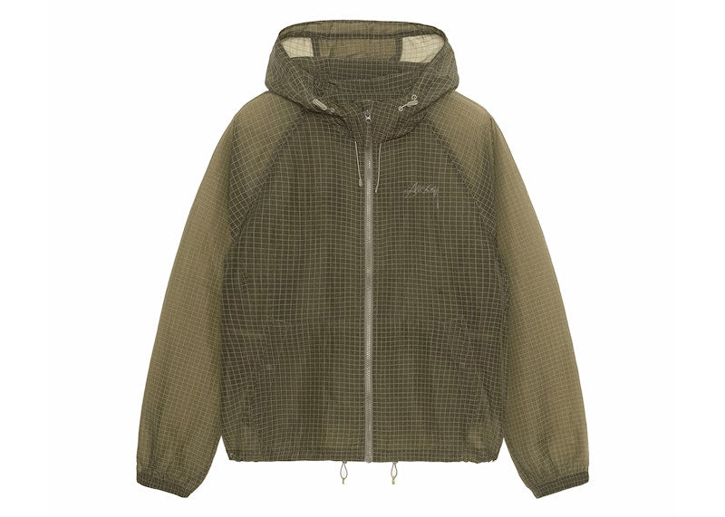 Stussy Beach Ripstop Transparent Shell Jacket Olive