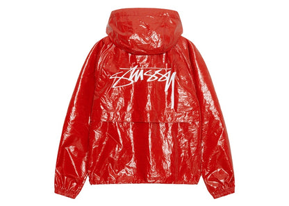 Stussy Beach Shell Coated Ripstop Jacket Red