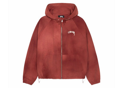 Stussy Beach Wave Dye Shell Jacket Maroon