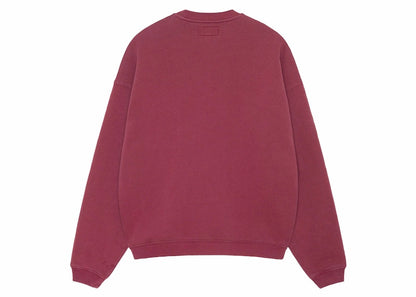 Stussy Big Crackle Sport Crew Burgundy