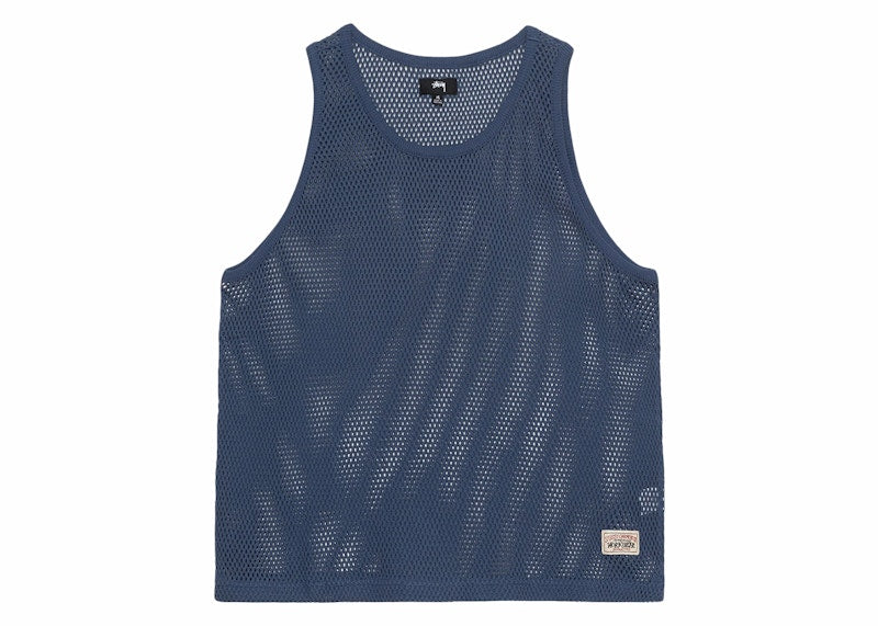 Stussy Big Mesh Tank Navy
