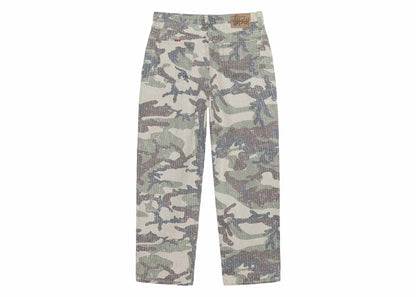 Stussy Big Ol' Camo Canvas Needlepunch Jean Woodland Camo