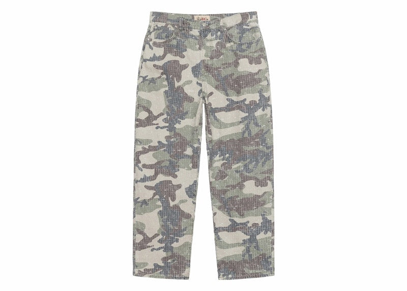 Stussy Big Ol' Camo Canvas Needlepunch Jean Woodland Camo