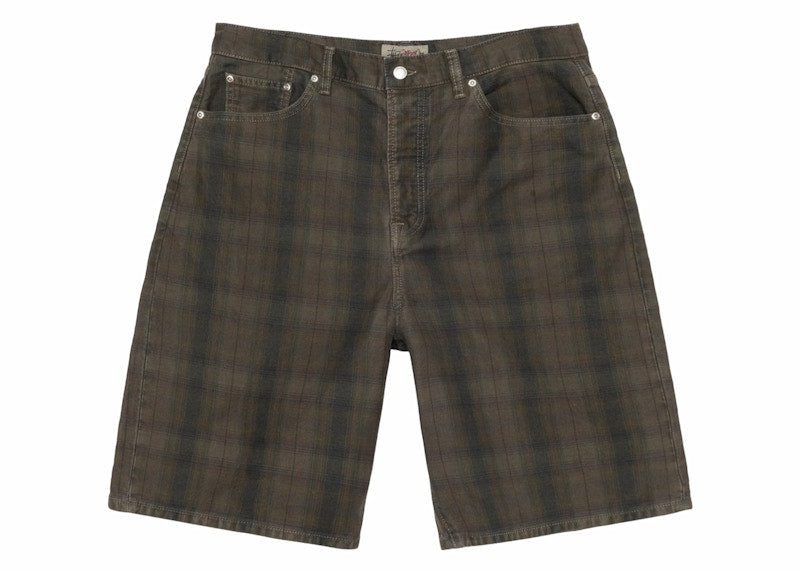 Stussy Big Ol' Canvas Plaid Short Olive