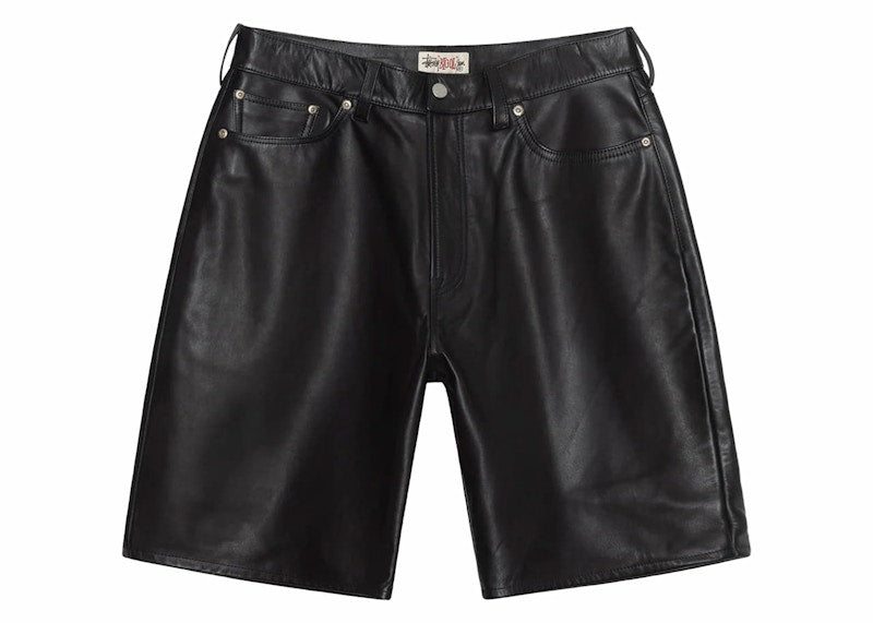 Stussy Big Ol' Leather Short Black