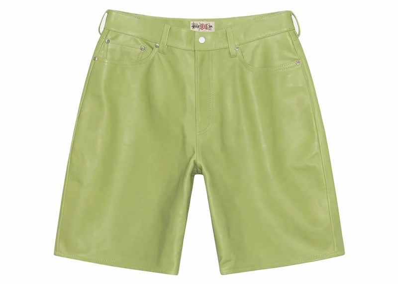 Stussy Big Ol' Leather Short Lime