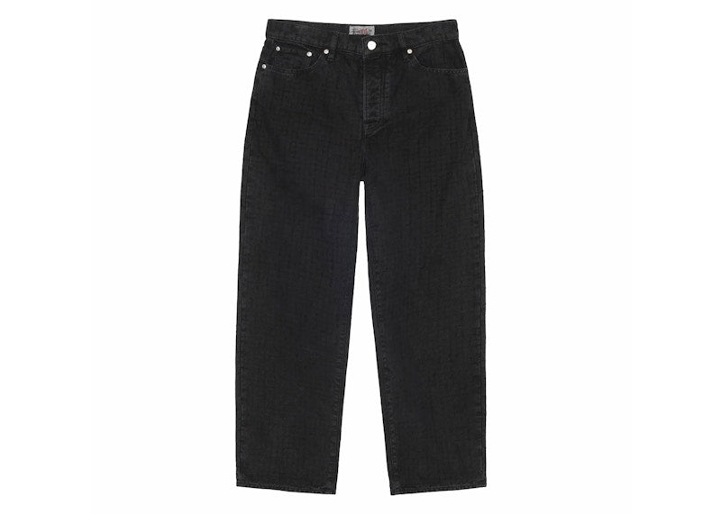 Stussy Big Ol' Needlepunch Canvas Jean Black