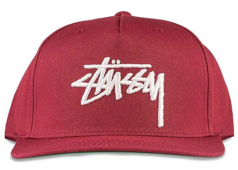 Stussy Big Stock Point Crown Cap Berry