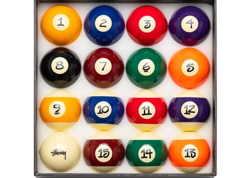 Stussy Billiard Pool Ball Set Multi