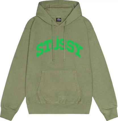 Stussy Block Sport Pigment Dyed Hoodie Artichoke