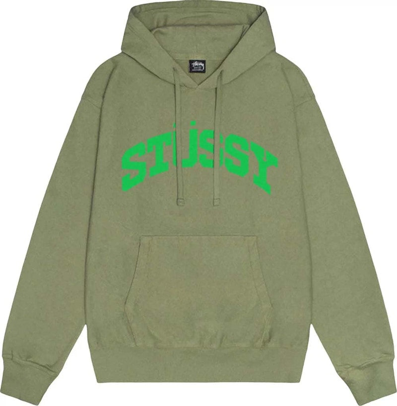 Stussy Block Sport Pigment Dyed Hoodie Artichoke