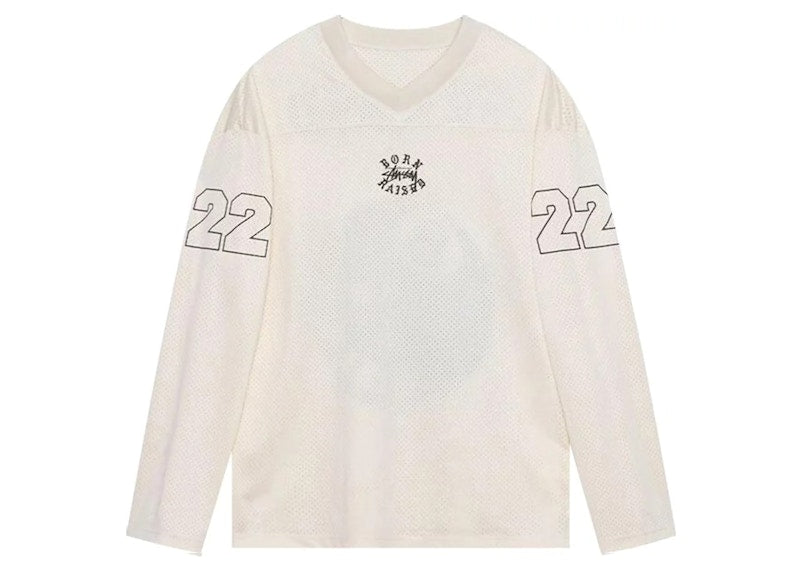 Stussy Born X Raised Football Jersey Cream