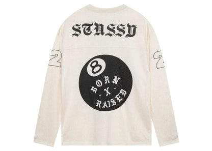 Stussy Born X Raised Football Jersey Cream