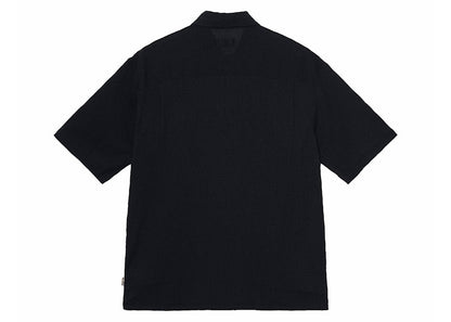 Stussy Boxy Flat Crinkled Hem Shirt Black