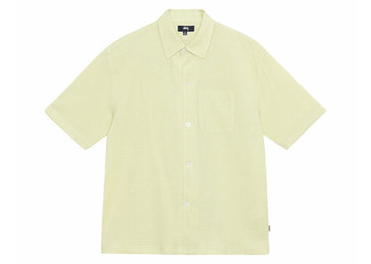 Stussy Boxy Flat Crinkled Hem Shirt Lime