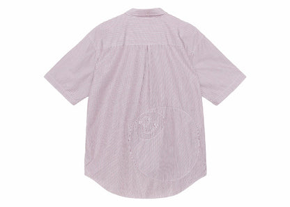 Stussy Boxy S/S Stripe 8 Ball Shirt Burgundy