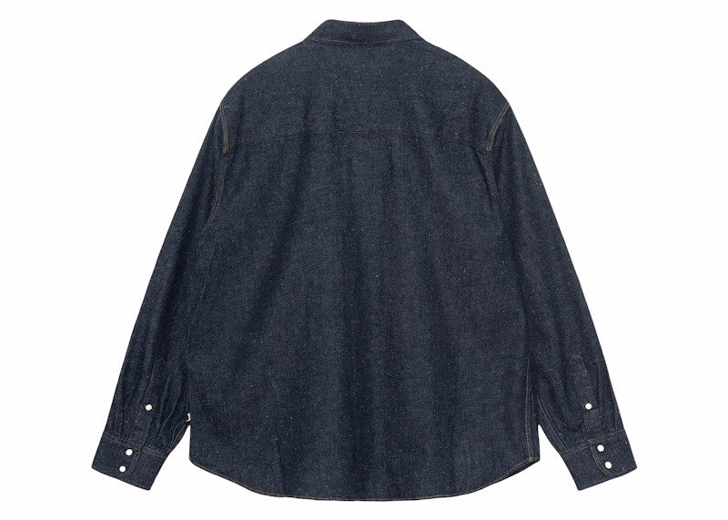 Stussy Boxy Western Denim Shirt Dark Denim