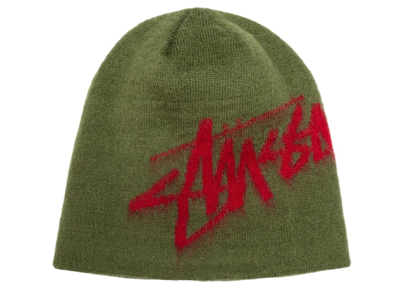 Stussy Brushed Out Stock Skullcap Army