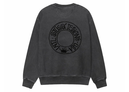Stussy Buana Pigment Dyed Crew Black