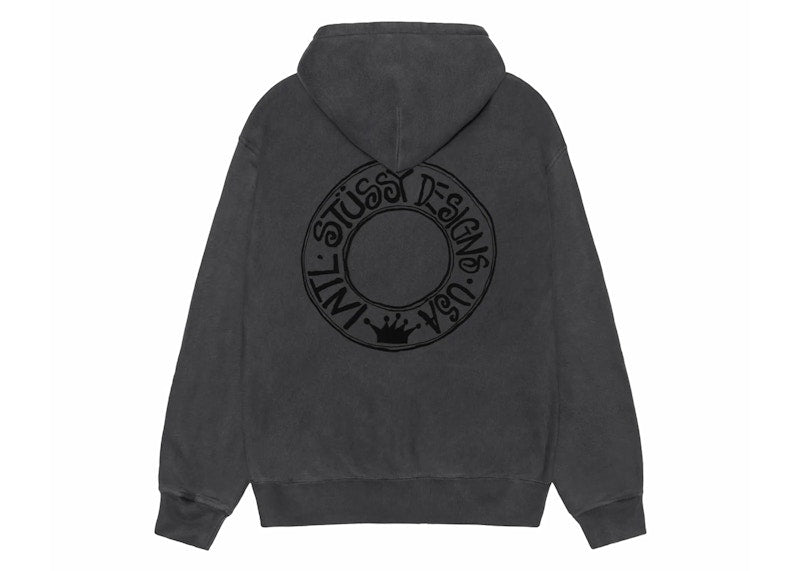 Stussy Buana Pigment Dyed Zip Hoodie Black