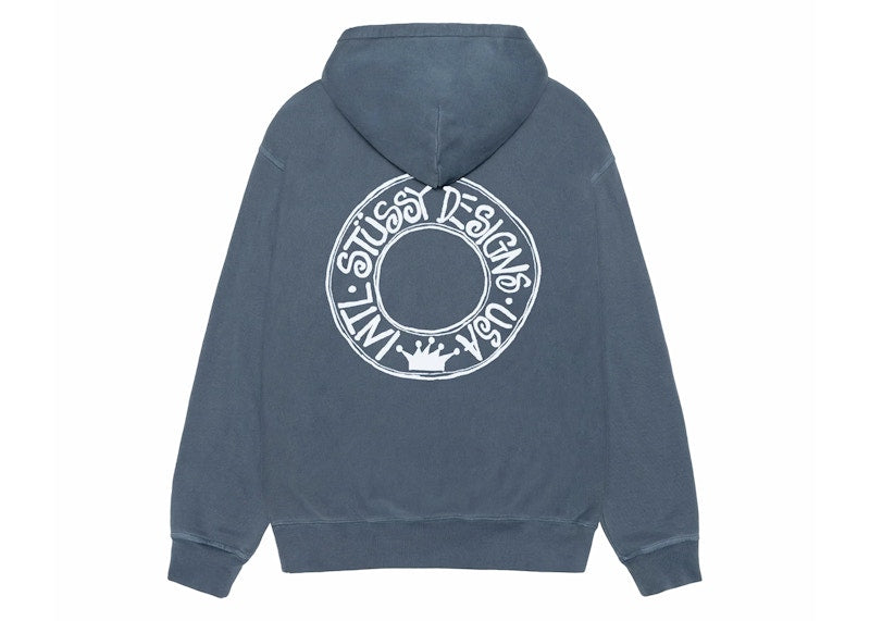 Stussy Buana Pigment Dyed Zip Hoodie Navy
