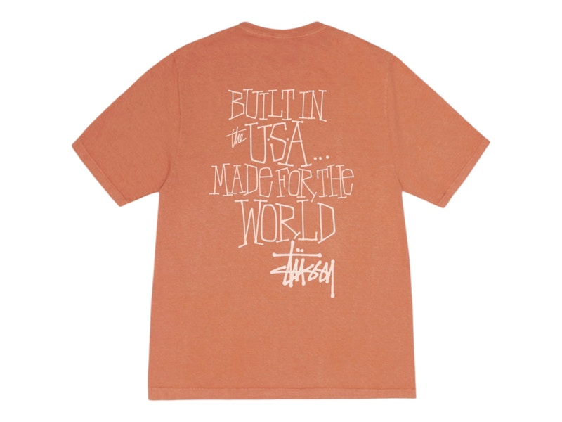 Stussy Built In USA Pigment Dyed Tee Rust