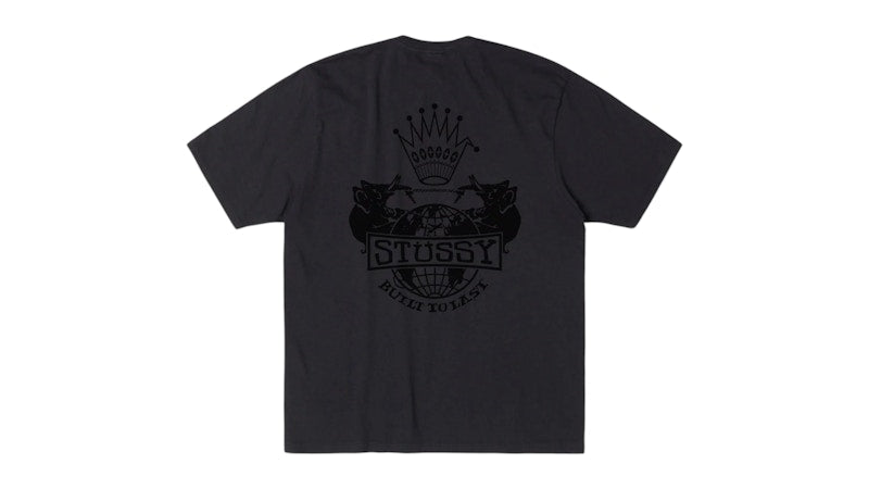 Stussy Built To Last Pigment Dyed Tee Faded Black