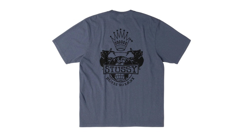 Stussy Built To Last Pigment Dyed Tee Navy