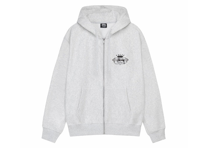 Stussy Built To Last Zip Hoodie Ash Heather