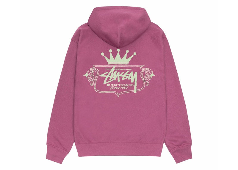 Stussy Built To Last Zip Hoodie Berry