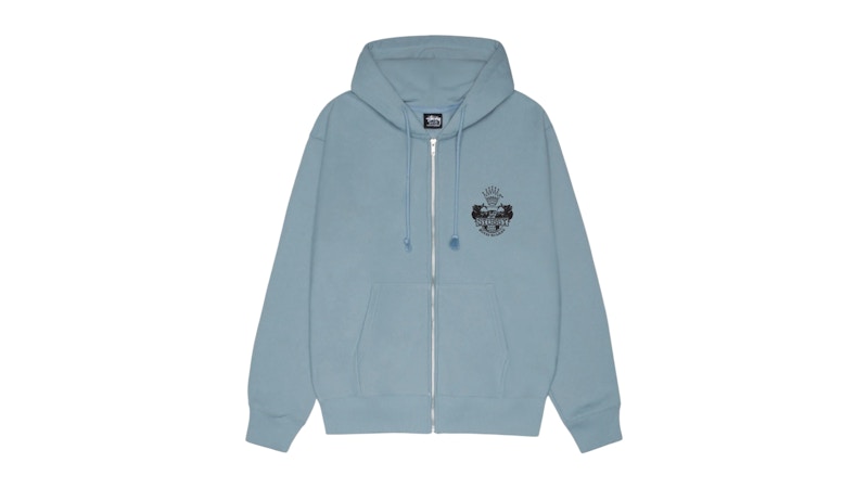 Stussy Built To Last Zip Hoodie Slate