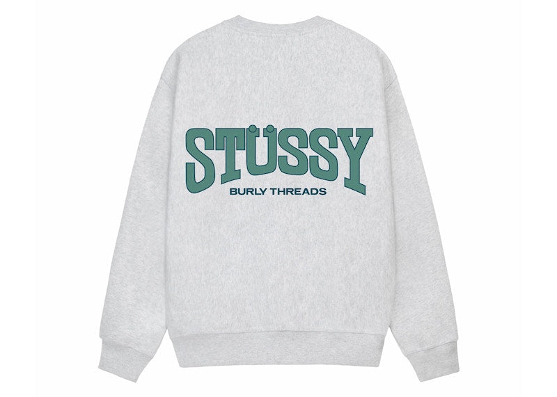 Stussy Burly Threads Crew Ash Heather