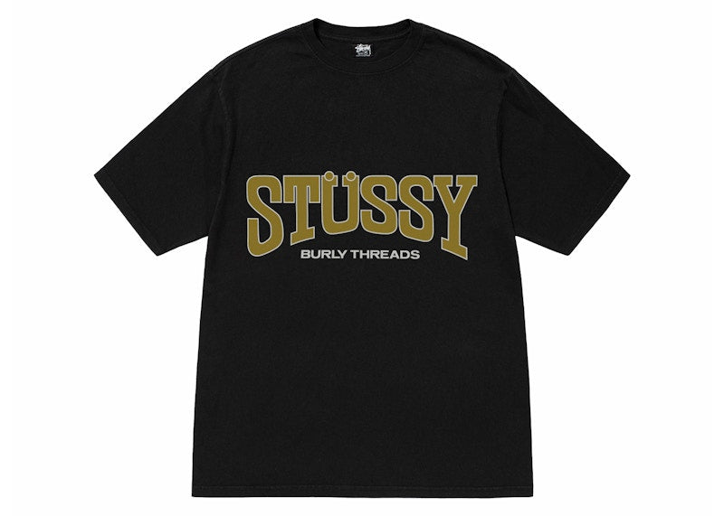 Stussy Burly Threads Pigment Dyed Tee Black
