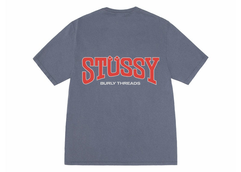 Stussy Burly Threads Pigment Dyed Tee Indigo