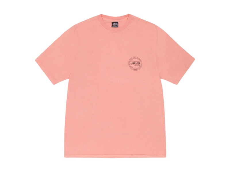 Stussy C Thru Pigment Dyed Tee Coral