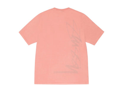 Stussy C Thru Pigment Dyed Tee Coral