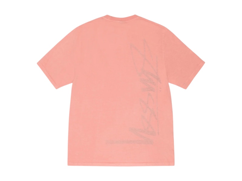 Stussy C Thru Pigment Dyed Tee Coral